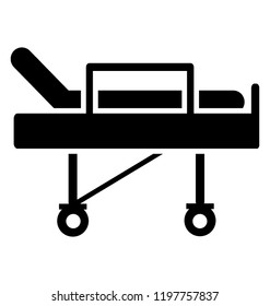 Bed used for moving patients, stretcher 