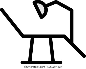 bed vector colour line icon