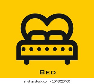 Bed Vector icon