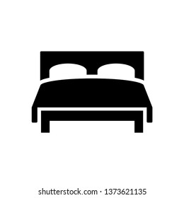 Bed Vector Icon Stock Vector (Royalty Free) 1373621135 | Shutterstock