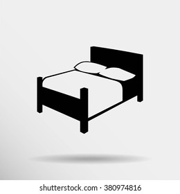 Bed. Vector Icon