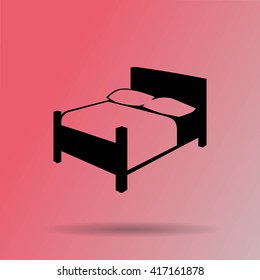 Bed. Vector icon