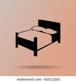 Bed. Vector icon