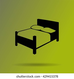Bed. Vector icon