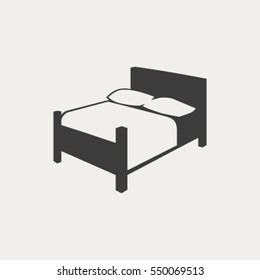 Bed. Vector icon