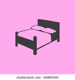 Bed. Vector icon