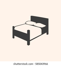 Bed. Vector icon