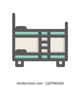 bed  vector icon. Bedroom icon. bed children icon.Furniture and interior icon. For Multi purpose