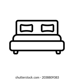 Bed vector icon, bedroom symbol. Modern, simple flat vector illustration for web site or mobile app. eps 10