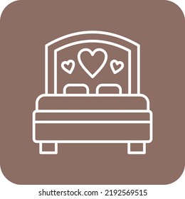 Icono vector de cama. Se puede usar para imprimir, móviles y aplicaciones web.