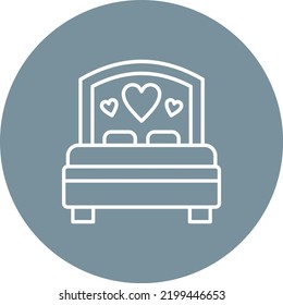 Bed vector icon. Can be used for printing, mobile and web applications.