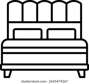 Bed vector icon. Can be used for printing, mobile and web applications.