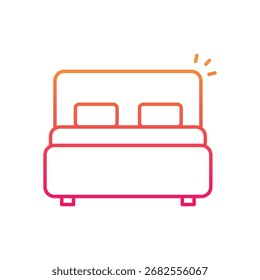 Ícone de vetor de cama Ícone de vetor conceito ilustração de stock