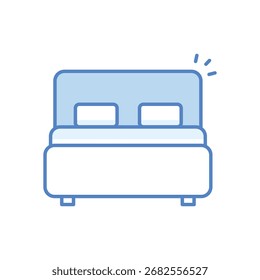 Bed Vector icon Vector icon concept stock illustration