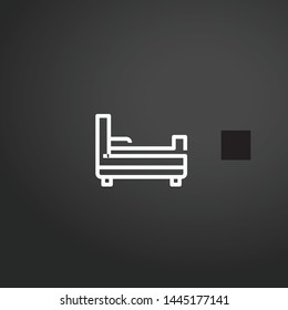 Bed vector icon. Bed concept stroke symbol design. Thin graphic elements vector illustration, outline pattern for your web site design, logo, UI. EPS 10.