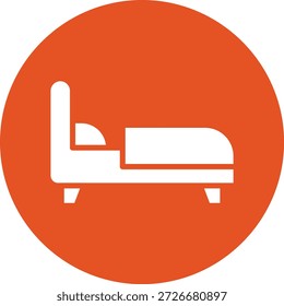 Ilustración de diseño de icono de Vector de cama