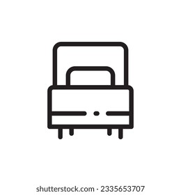 Bed vector icon. Bed flat sign design. Bedroom symbol pictogram. UX UI icon