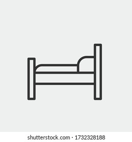 bed vector icon illustration sign