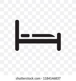 Bed vector icon isolated on transparent background, Bed logo concept