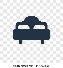 Bed vector icon isolated on transparent background, Bed transparency logo concept