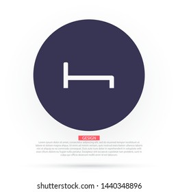 Bed Vector icon . Lorem Ipsum Illustration design