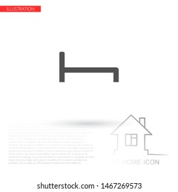 Bed Vector icon . Lorem Ipsum Illustration design