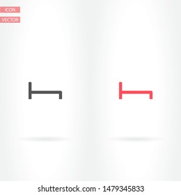 Bed Vector icon . Lorem Ipsum Illustration design