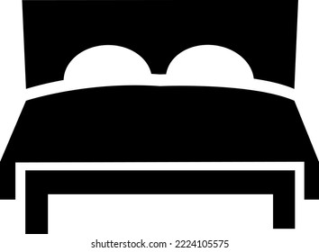 Bed Vektorsymbol auf weißem Hintergrund.EPS
