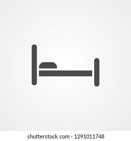 Bed vector icon sign symbol
