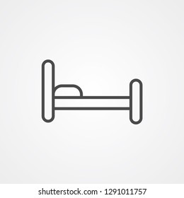 Bed vector icon sign symbol