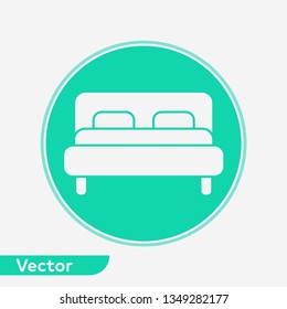 Bed vector icon sign symbol