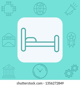 Bed vector icon sign symbol