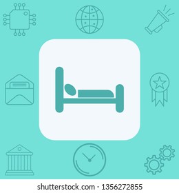 Bed vector icon sign symbol