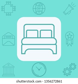 Bed vector icon sign symbol