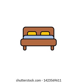 Bed vector icon sign symbol