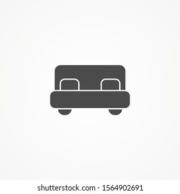Bed vector icon sign symbol