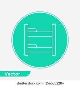 Bed vector icon sign symbol