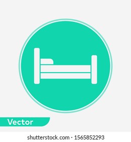 Bed vector icon sign symbol