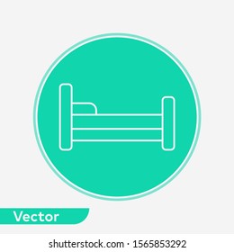 Bed vector icon sign symbol