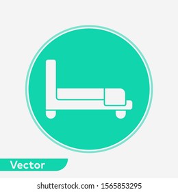 Bed vector icon sign symbol