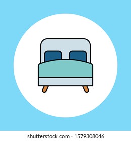 Bed vector icon sign symbol