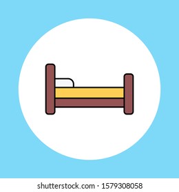 Bed vector icon sign symbol