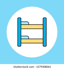 Bed vector icon sign symbol