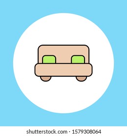 Bed vector icon sign symbol