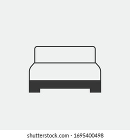 bed vector icon sleeping bed