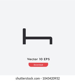 Bed vector icon. Sleeping symbol. Best modern flat pictogram illustration for web and mobile apps design.