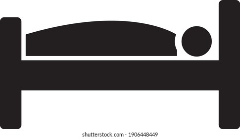 ilustración del vector de cama aislada en fondo blanco