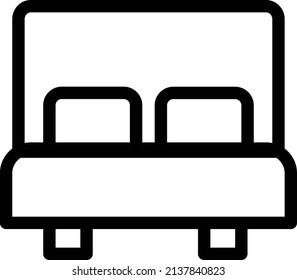 bed vector illustration isolated on a transparent background. glyph vector icons for concept or web graphics.