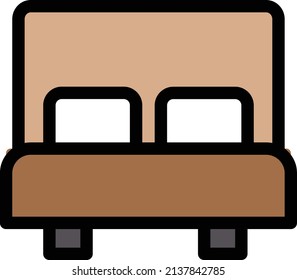 bed vector illustration isolated on a transparent background. glyph vector icons for concept or web graphics.