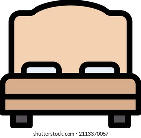 Bed Vector illustration on a transparent background.Premium quality symmbols.Stroke vector icon for concept and graphic design.